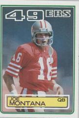 Joe Montana #169 Football Cards 1983 Topps Prices
