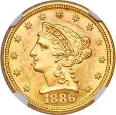 1886 [PROOF] Coins Liberty Head Quarter Eagle Prices