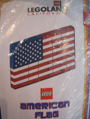 American Flag with Sticker For Stars LEGO LEGOLAND Parks