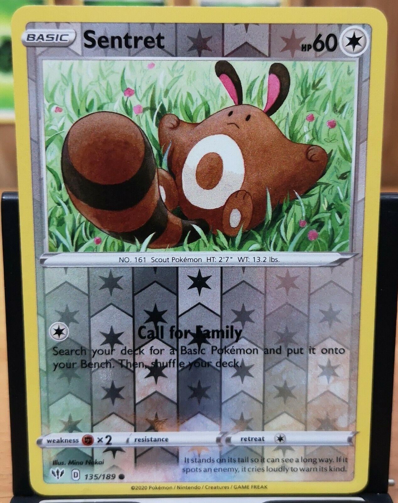 Sentret [Reverse Holo] #135 Pokemon Darkness Ablaze