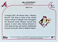 Card Back | Blooper Baseball Cards 2022 Topps Opening Day Mascots