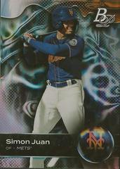 Simon Juan [Ice Pattern] #TOP-56 Baseball Cards 2023 Bowman Platinum Top Prospects Prices