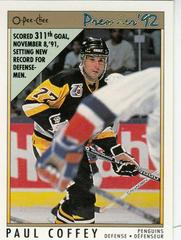 Paul Coffey Hockey Cards 1991 O-Pee-Chee Premier Prices