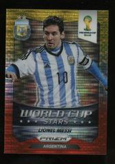 Lionel Messi [Yellow & Red Pulsar] #1 Soccer Cards 2014 Panini Prizm World Cup Stars Prices