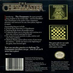 Chessmaster - Back | Chessmaster GameBoy