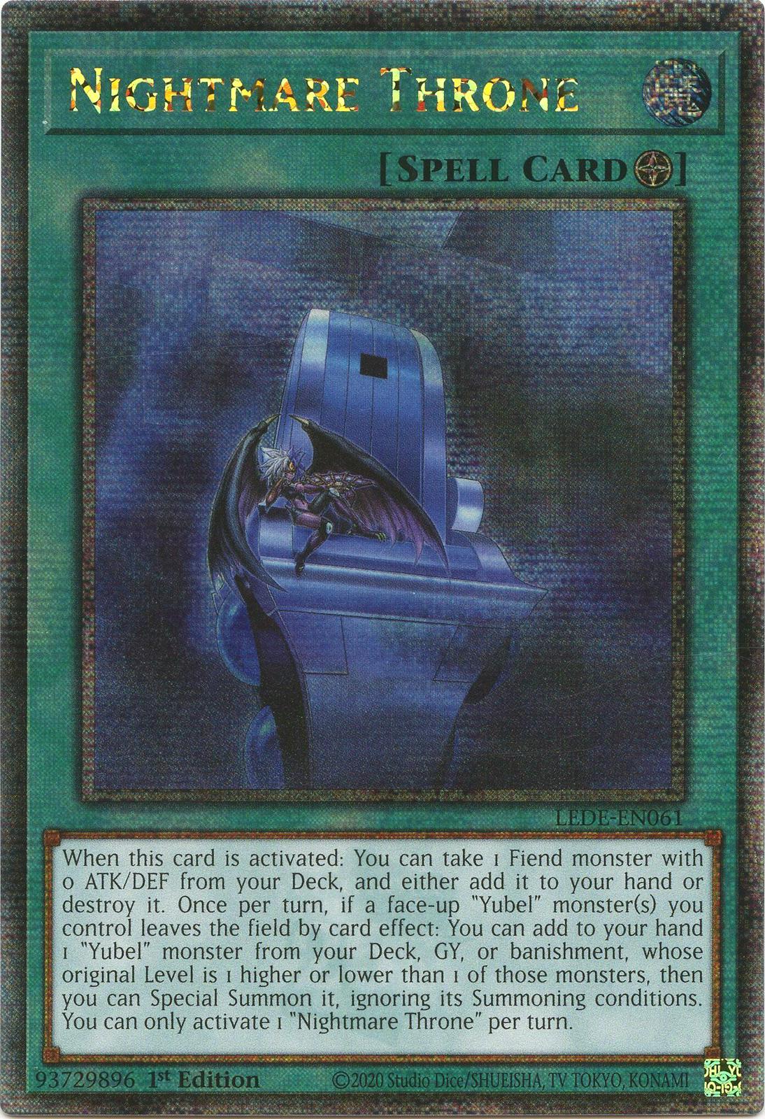 Nightmare Throne [Quarter Century Secret Rare] LEDE-EN061 YuGiOh Legacy of Destruction