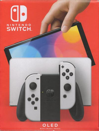 Nintendo Switch OLED with White Joy-Con Cover Art