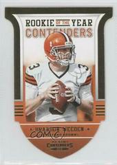 Brandon Weeden Football Cards 2012 Panini Contenders Rookie of the Year Prices