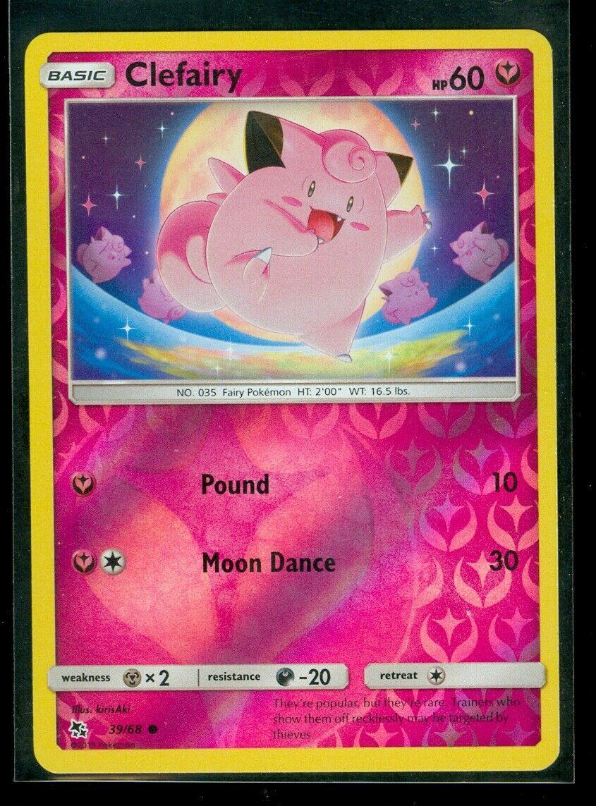 Clefairy 39/68 Hidden Fates Reverse Holo Foil – Near Mint Pokemon TCG Card 2019