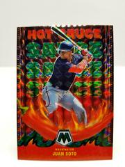 Juan Soto [Green Fluorescent] #HS-2 Baseball Cards 2022 Panini Mosaic Hot Sauce Prices