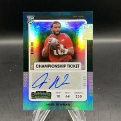 Jamie Newman [Autograph Championship] Football Cards 2021 Panini Contenders Prices