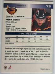Backside | Patrik Stefan [Action] Hockey Cards 2003 ITG Toronto Star