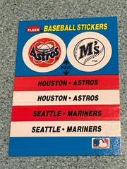Astros / Mariners Baseball Cards 1987 Fleer Team Stickers Prices