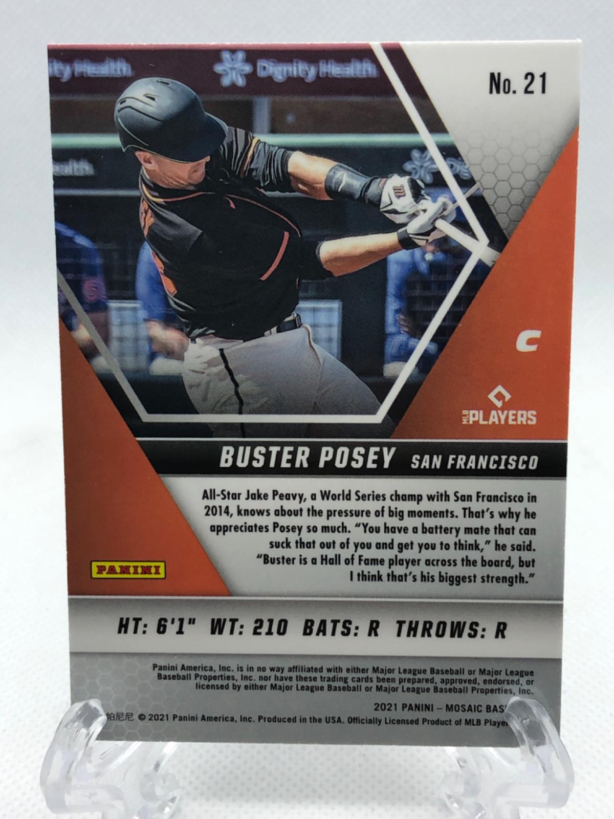 Buster Posey #21 Prices | 2021 Panini Mosaic | Baseball Cards