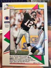 Chris Miller Football Cards 1991 Pacific Flash Cards Prices