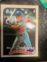 Dave Anderson #117 Baseball Cards 1989 Topps Tiffany Prices