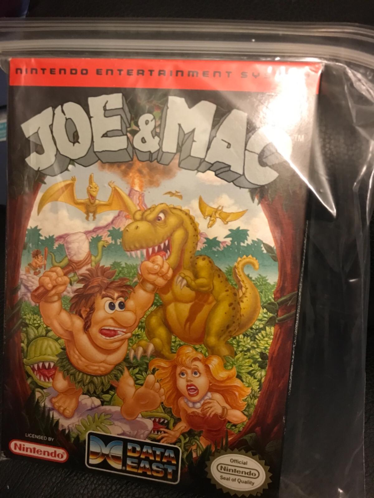 Joe And Mac Item Box And Manual Nes