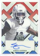 Ahmad Gardner [Red White Blue Prismatic] Football Cards 2022 Leaf Metal Draft Autographs Prices