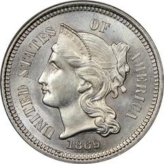 1869 [PROOF] Coins Three Cent Nickel Prices
