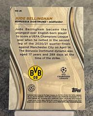Back | Jude Bellingham Soccer Cards 2021 Stadium Club Chrome UEFA Champions League Glimpses of Gold