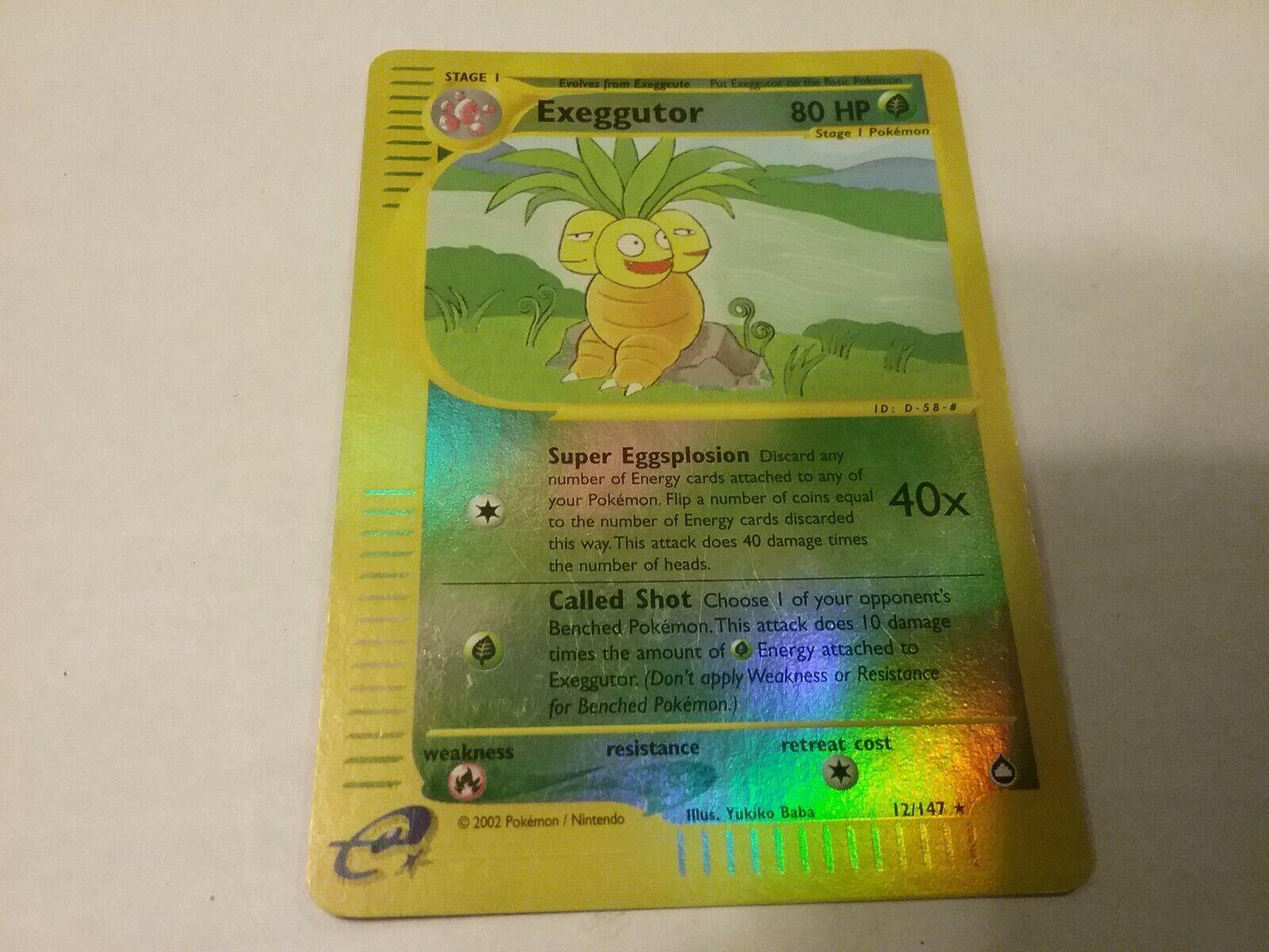 Pokémon TCG Exeggutor newest H10 Aquapolis Holo-NM/MT