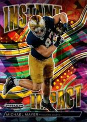 Michael Mayer [Gold Ice] #II-14 Football Cards 2023 Panini Prizm Draft Picks Instant Impact Prices