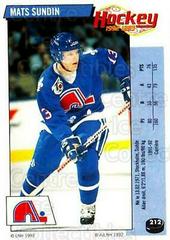 Mats Sundin #212 Hockey Cards 1992 Panini Stickers Prices