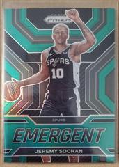 Jeremy Sochan [Green] #7 Basketball Cards 2022 Panini Prizm Emergent Prices