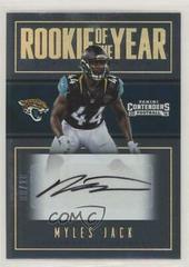 Myles Jack [Autograph Gold] #30 Football Cards 2016 Panini Contenders Rookie of the Year Prices