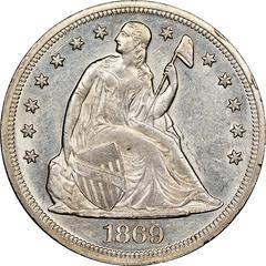 1869 Coins Seated Liberty Dollar Prices