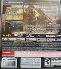 Back Side Not For Resale | Uncharted 3 [Not For Resale] Playstation 3