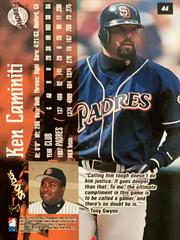 Rear | Ken Caminiti Baseball Cards 1998 Skybox Dugout Axcess