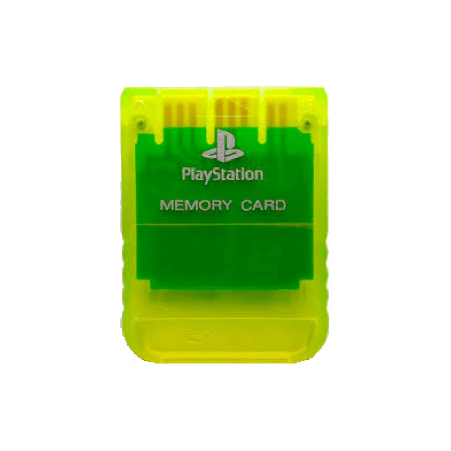 PS1 Memory Card [Lemon Yellow] PAL Playstation