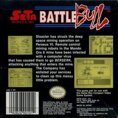 Battle Bull - Back | Battle Bull GameBoy