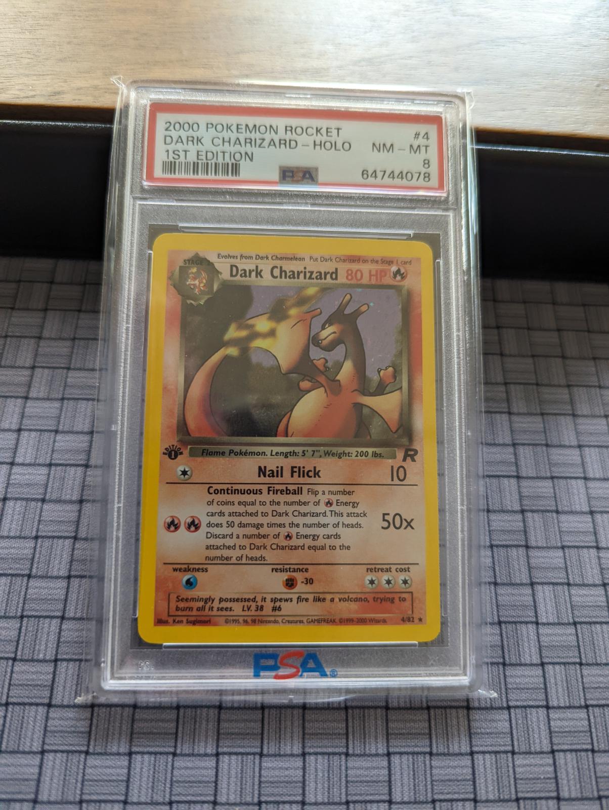 Dark Charizard 1st Edition Graded 8 Pokemon Team Rocket