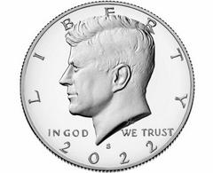 2022 S [SILVER PROOF] Coins Kennedy Half Dollar Prices