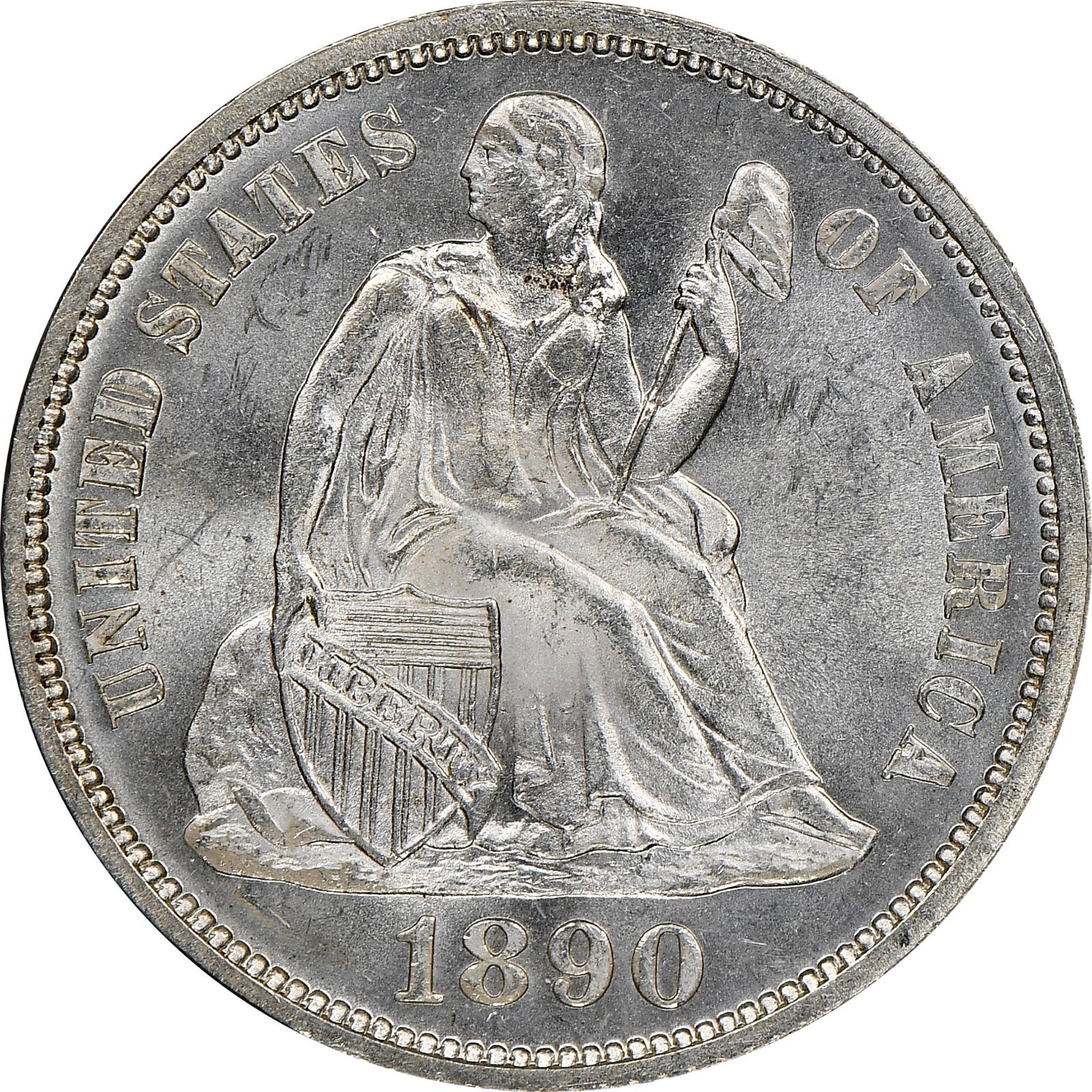 1890 Seated Liberty Dime Prices | Ungraded, NGC, PCGS Values