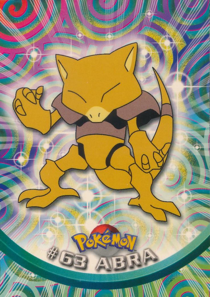 Abra #63 Pokemon 1999 Topps TV