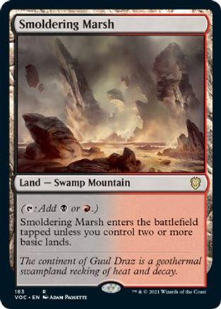 Smoldering Marsh #183 Magic Innistrad: Crimson Vow Commander