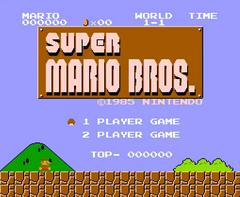 Title Screen | Super Mario Bros NES