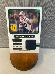Pierre Strong Jr. [Green] Football Cards 2022 Panini Contenders Rookie Ticket Swatches Prices