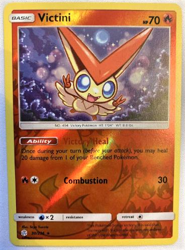 Victini [Reverse Holo] #30 Prices | Pokemon Cosmic Eclipse | Pokemon Cards