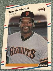 Dave Henderson #84 Baseball Cards 1988 Fleer Prices