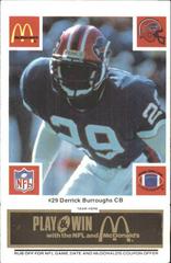 Derrick Burroughs #29 Football Cards 1986 McDonald's Bills Prices