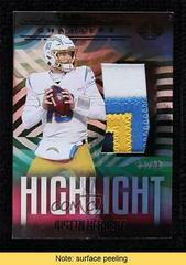 Justin Herbert [Black] #HS-JH Football Cards 2021 Panini Illusions Highlight Swatches Prices