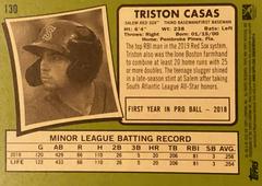 Rear | Triston Casas Baseball Cards 2020 Topps Heritage Minor League