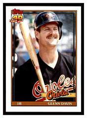 Glenn Davis #28T Baseball Cards 1991 Topps Traded Tiffany Prices