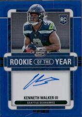 Kenneth Walker III [Rookie of the Year Autograph Blue] #ROY-KW Football Cards 2022 Panini Contenders Optic Rookie of the Year Prices