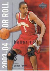 Shareef Abdur-Rahim Basketball Cards 2003 Upper Deck Honor Roll Prices