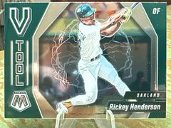 Rickey Henderson #VT3 Baseball Cards 2021 Panini Mosaic V Tool Prices